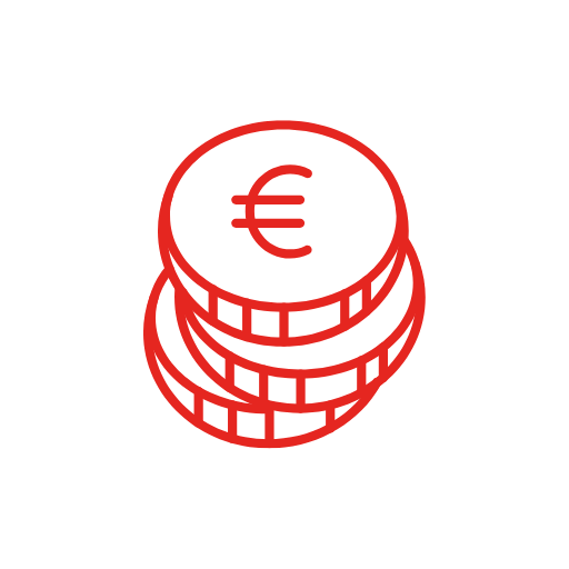 Pictogramme de pi&egrave;ces de monnaie 